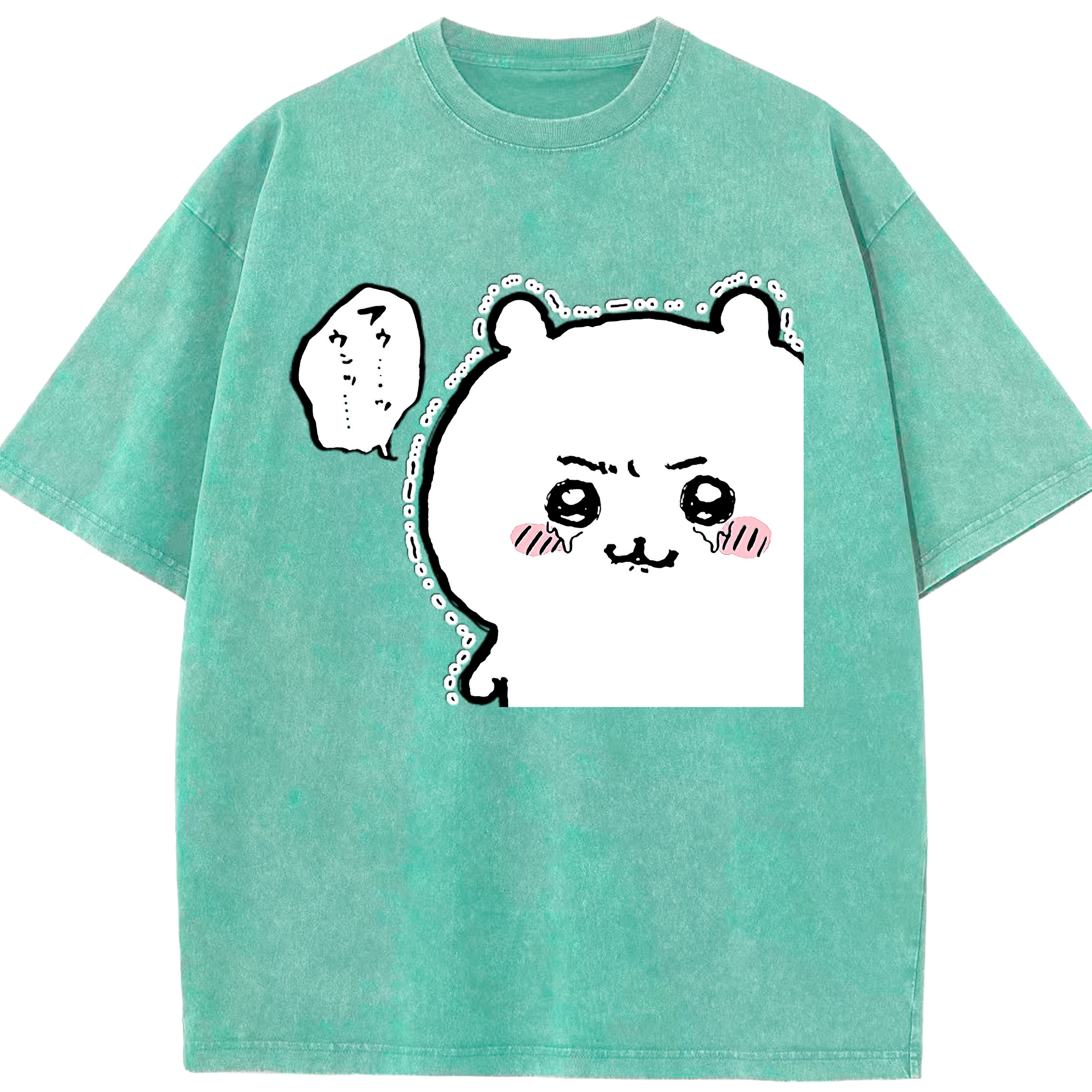 （画像用） ちいかわ ちいかわ Chii-kawa chiikawa 綿100% ヴィンテージ風 半袖Tシャツ（フロントプリント）